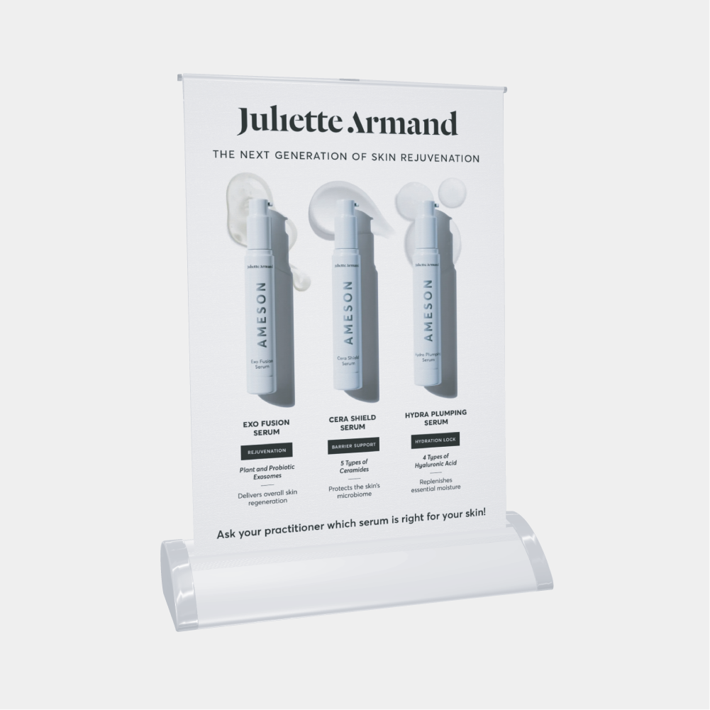 JA AMESON New Serums Tabletop Pull-Up Banner
