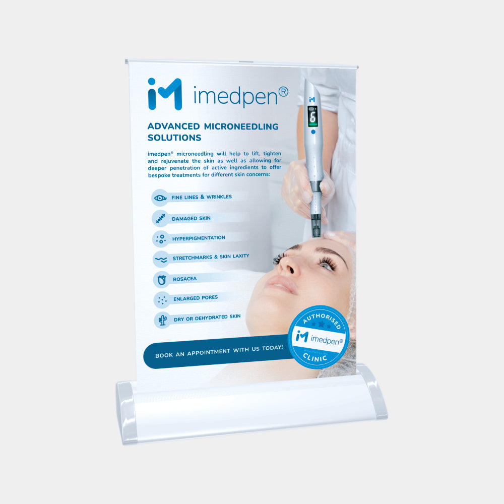 imedpen® Microneedling Tabletop Pull-Up Banner