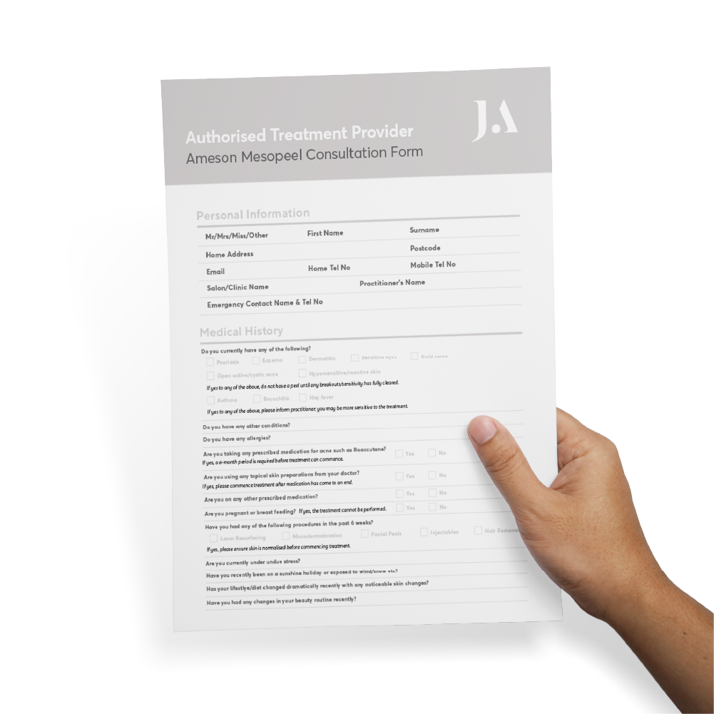 Ameson Mesopeel Consultation Forms (50 pack)