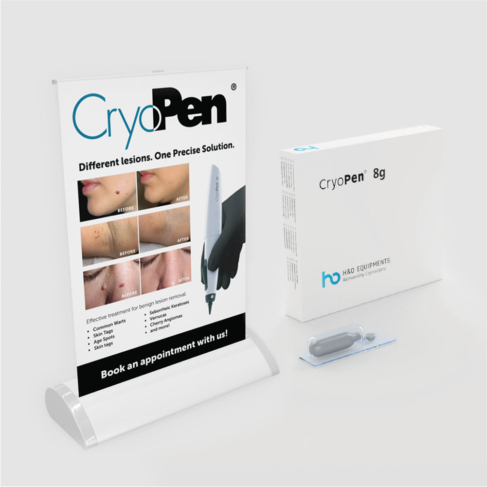CryoPen® M Tabletop Pull-Up Banner (A4) with Cartridges
