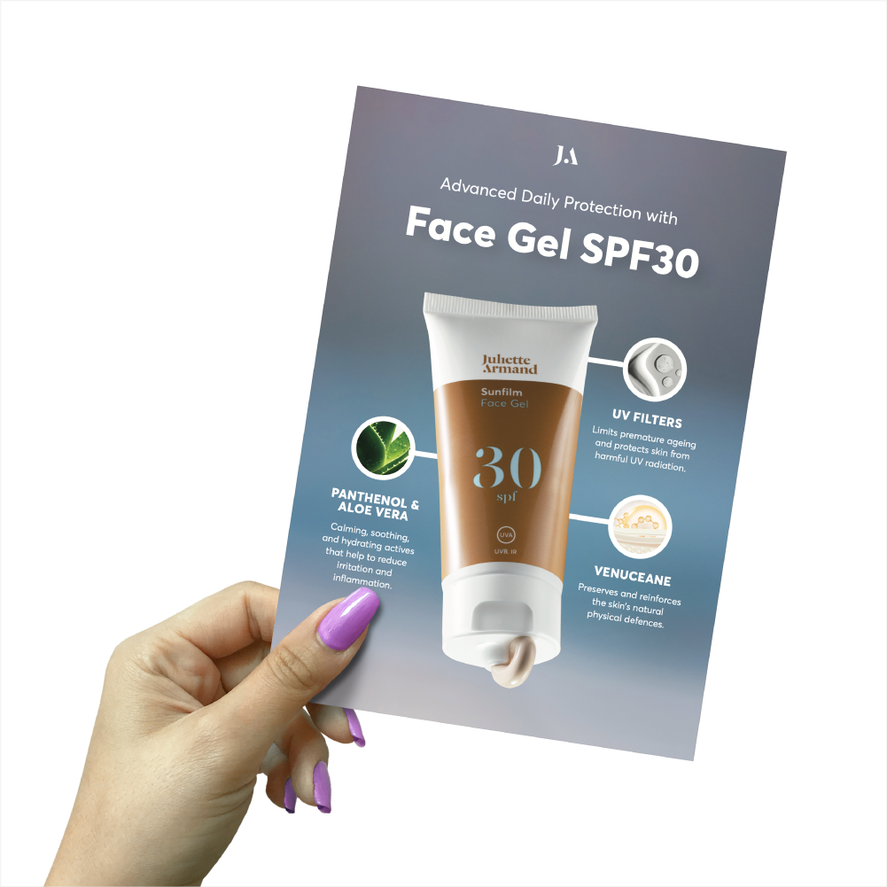 Face Gel SPF30 Retail Flyers (50 pack)