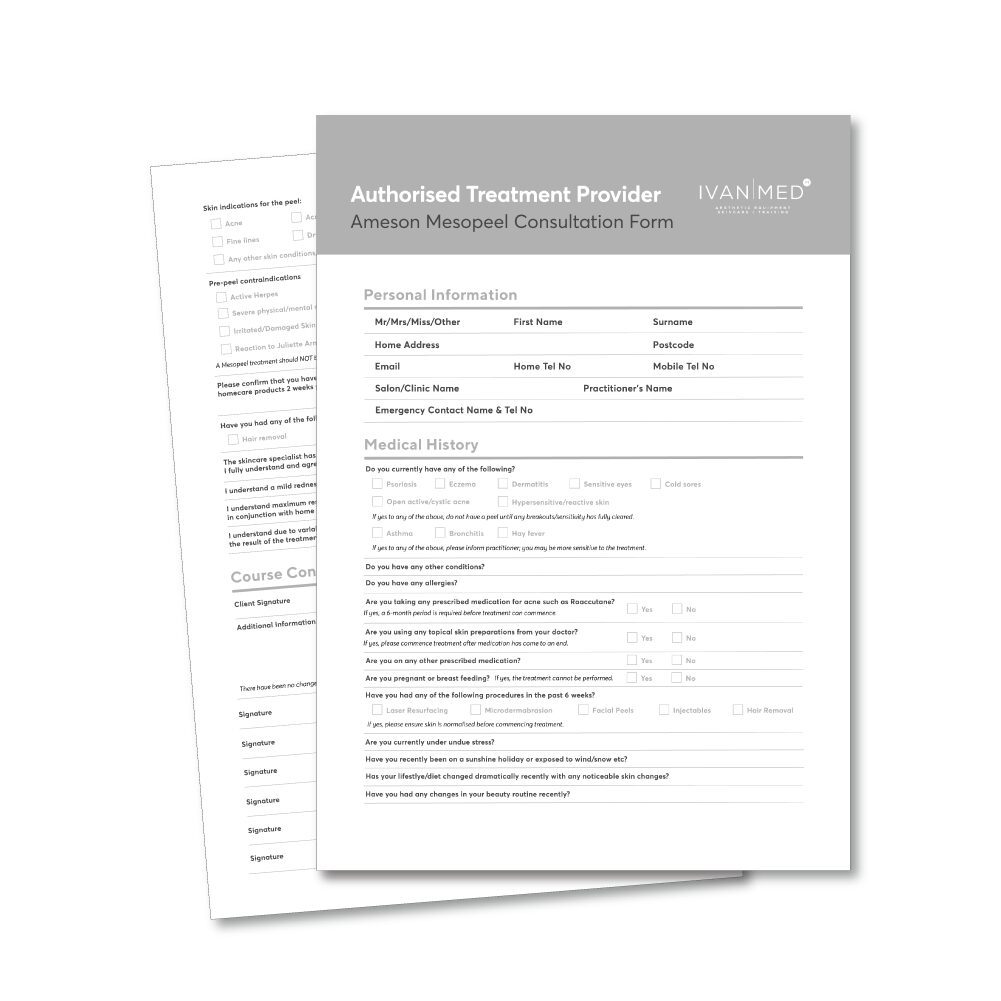 AMESON CHEMICAL PEEL CONSULTATION FORMS