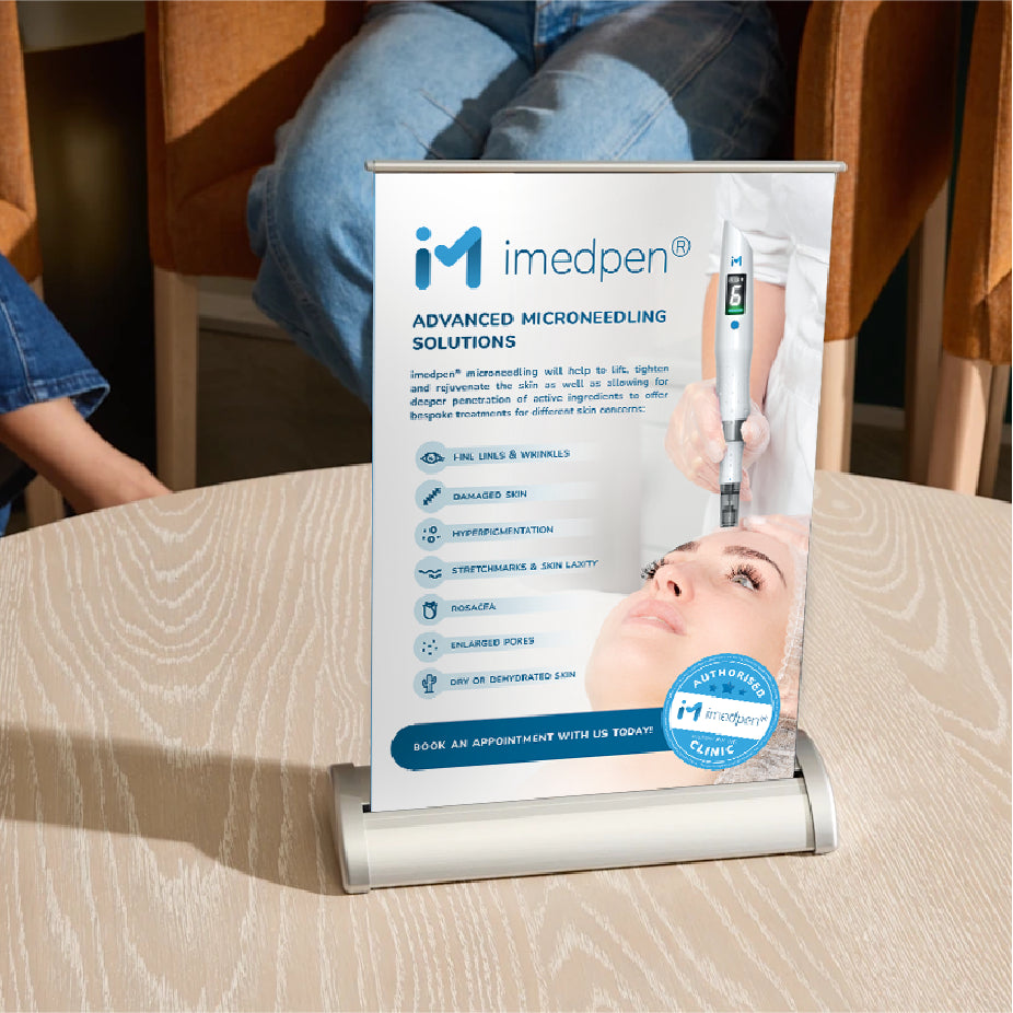 imedpen® Microneedling Tabletop Pull-Up Banner
