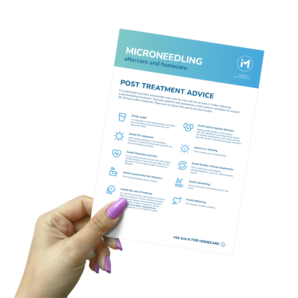 imedpen® Microneedling Aftercare Flyers (100 pack)