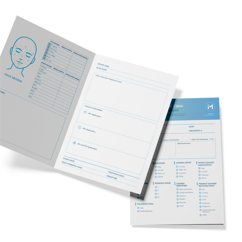 imedpen® Microneedling Clinical Treatment Charts (50 pack)